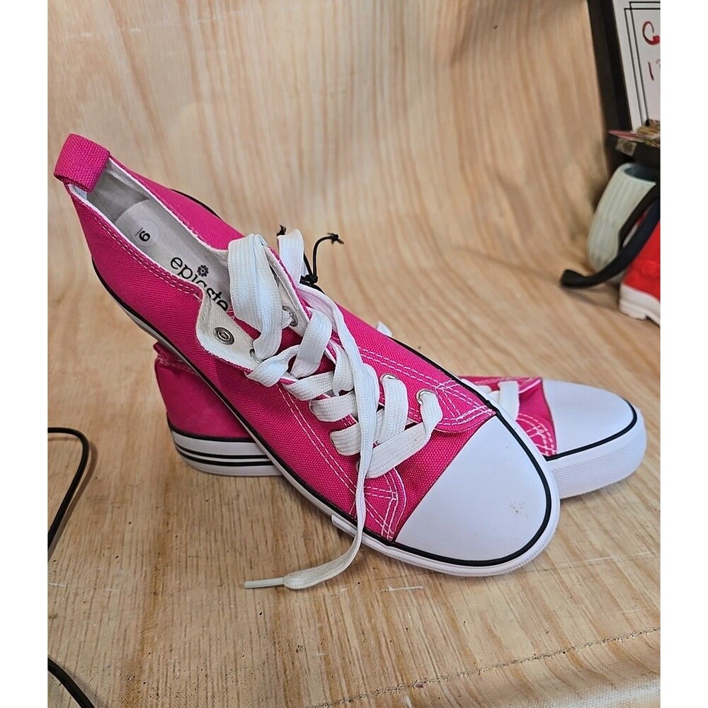 Epicstep Low Top Shoes Womens Sz 9 PINK Canvas Sneakers